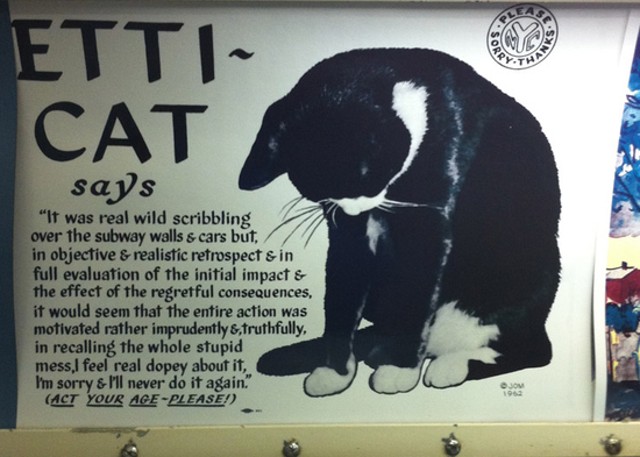 The Etti-Cat subway campaign ran throughout the 1960s