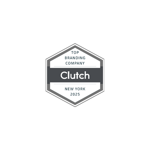 2025 Clutch award badge - branding, New York.