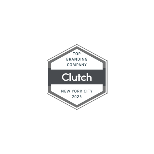 2025 Clutch award badge - branding, NYC.