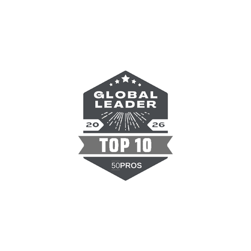 50 PROS 2026 global award badge.